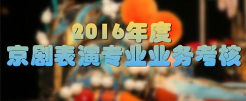 骚逼啪啪国家京剧院2016年度京剧表演专业业务考...